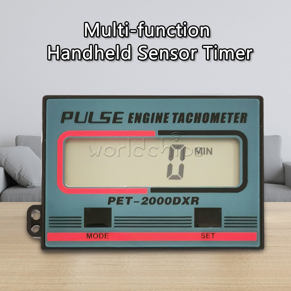 Digital 1~99999 minutes Meter Tachometer Pulse Engine Gauge Inductive RPM Timer