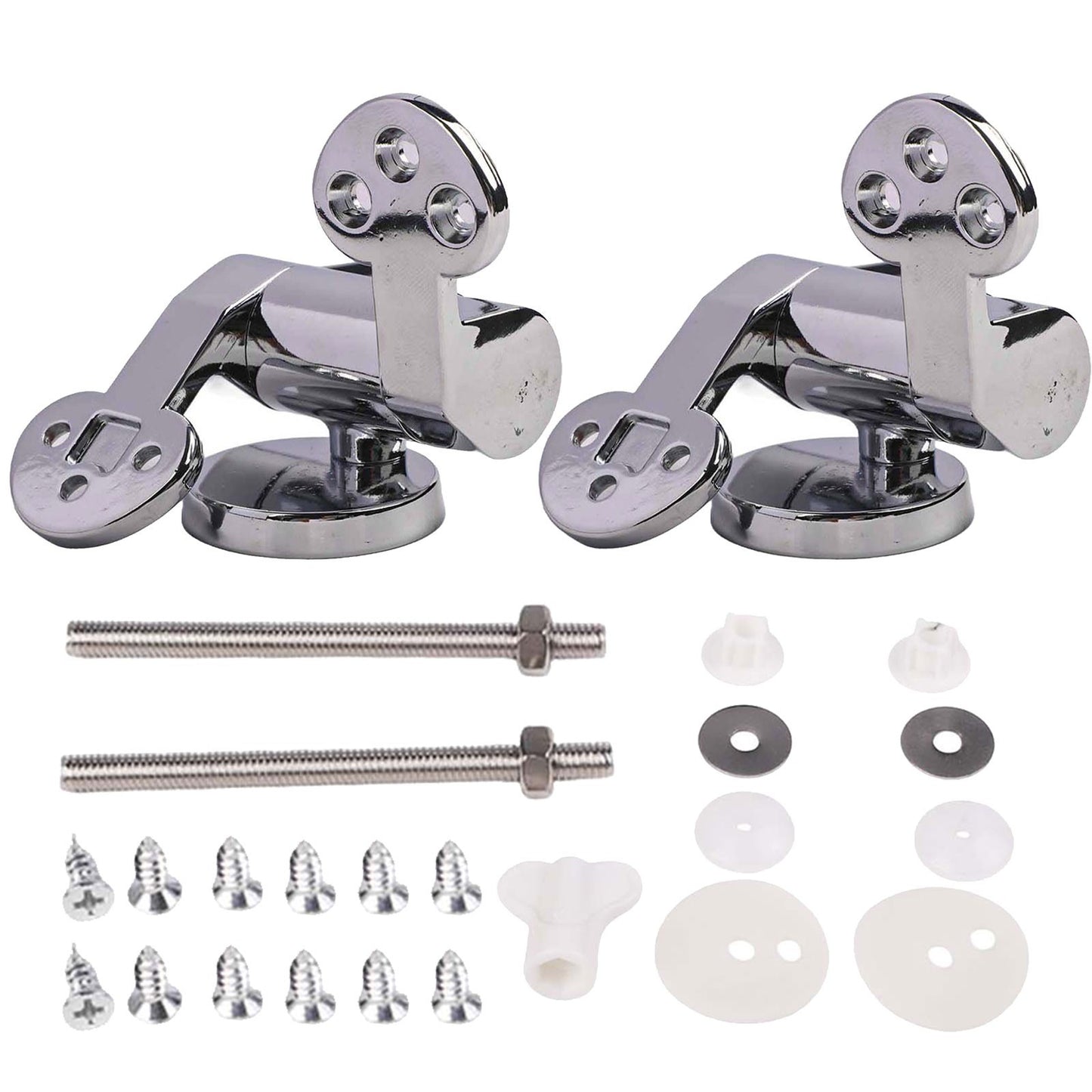Toilet Seat Replacement Hinges Set Featuring Soft Close Mechanism For Quiet Use
