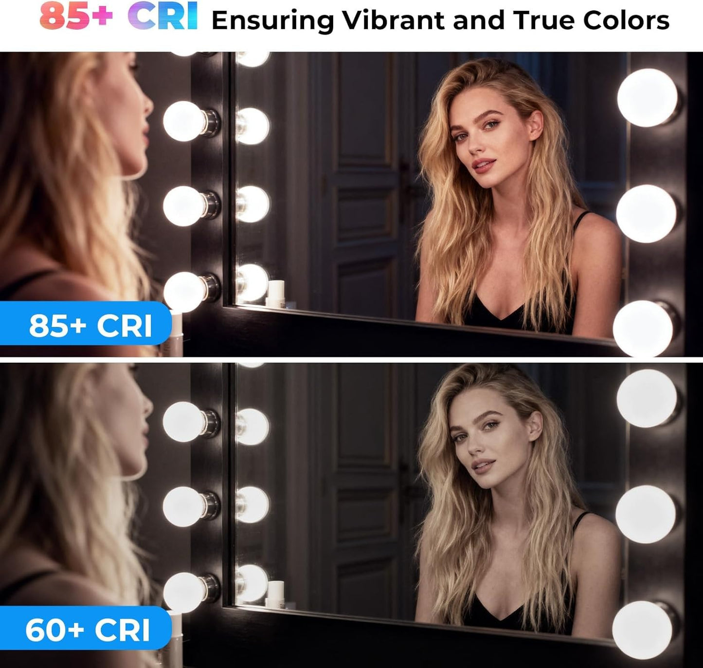 Vanity Light Bulbs for Bathroom, G25 LED Globe Light Bulbs for Makeup Mirror Dre