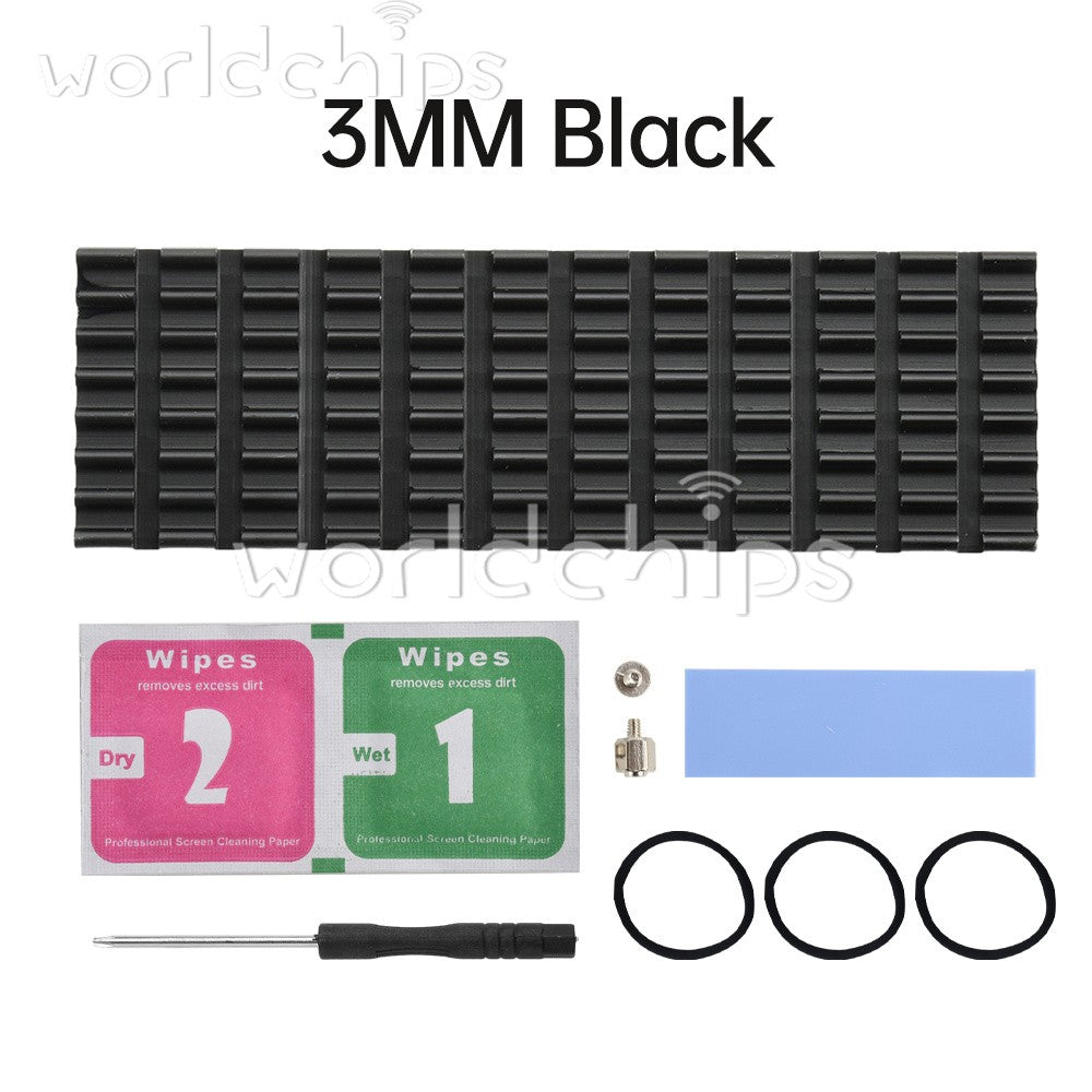 10pc M.2 SSD Cooler Cooling Heat Sink 3/6MM Thickness Slotted Aluminum Heat Sink