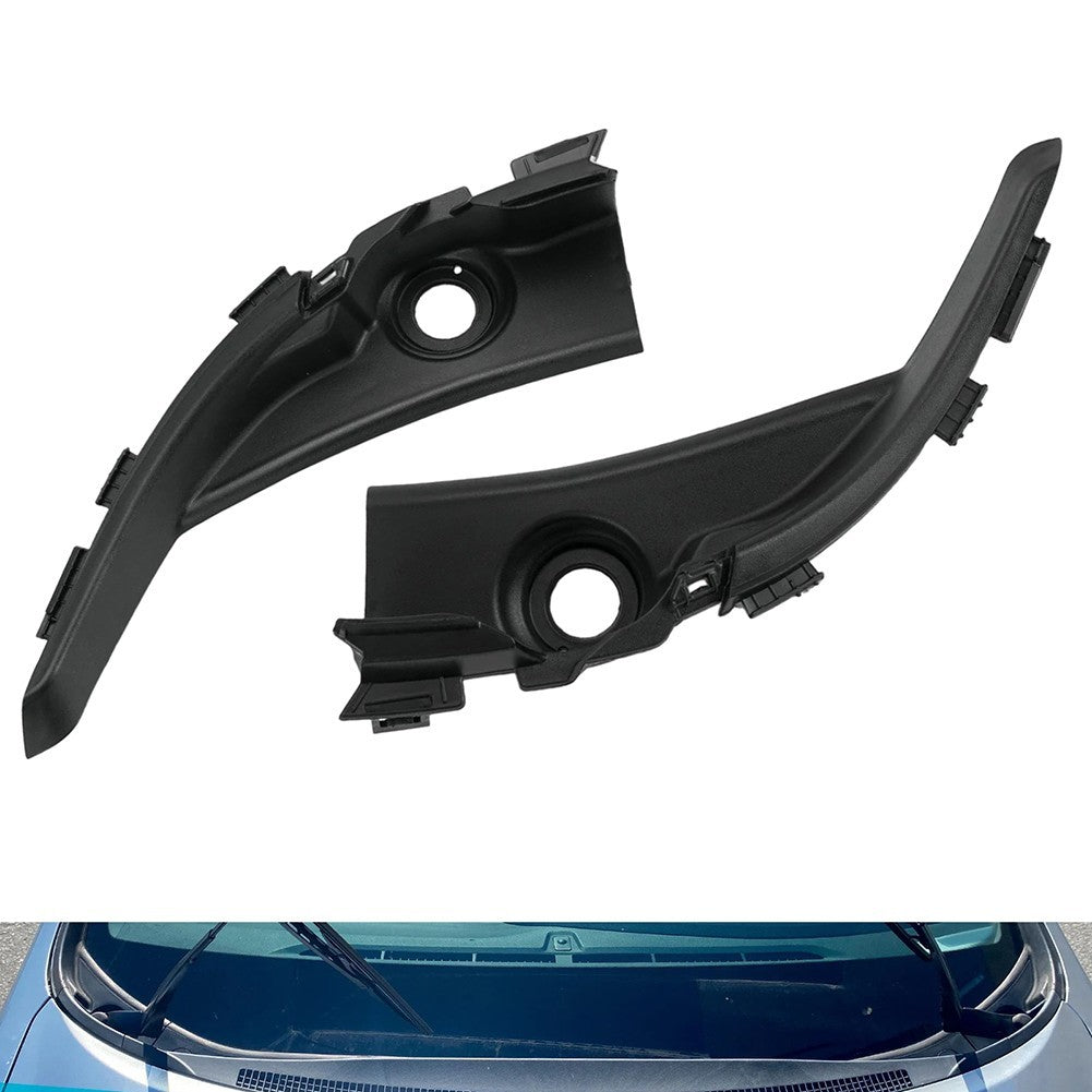 For Honda Civic 9th Generation Front Windshield Corner Trim Pair ABS Black