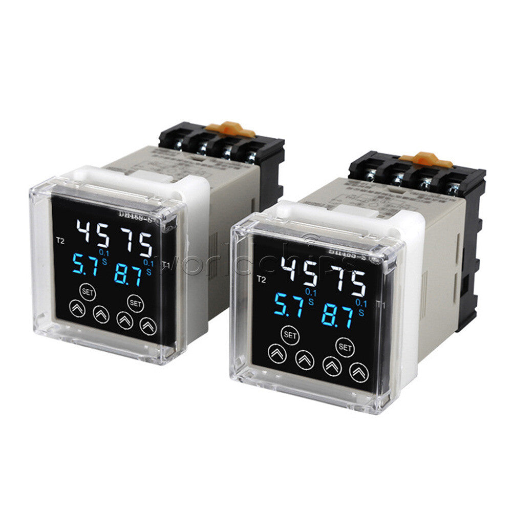 DH48S Digital Delay Time Relay Precision Programmable Cycle With Socket Base