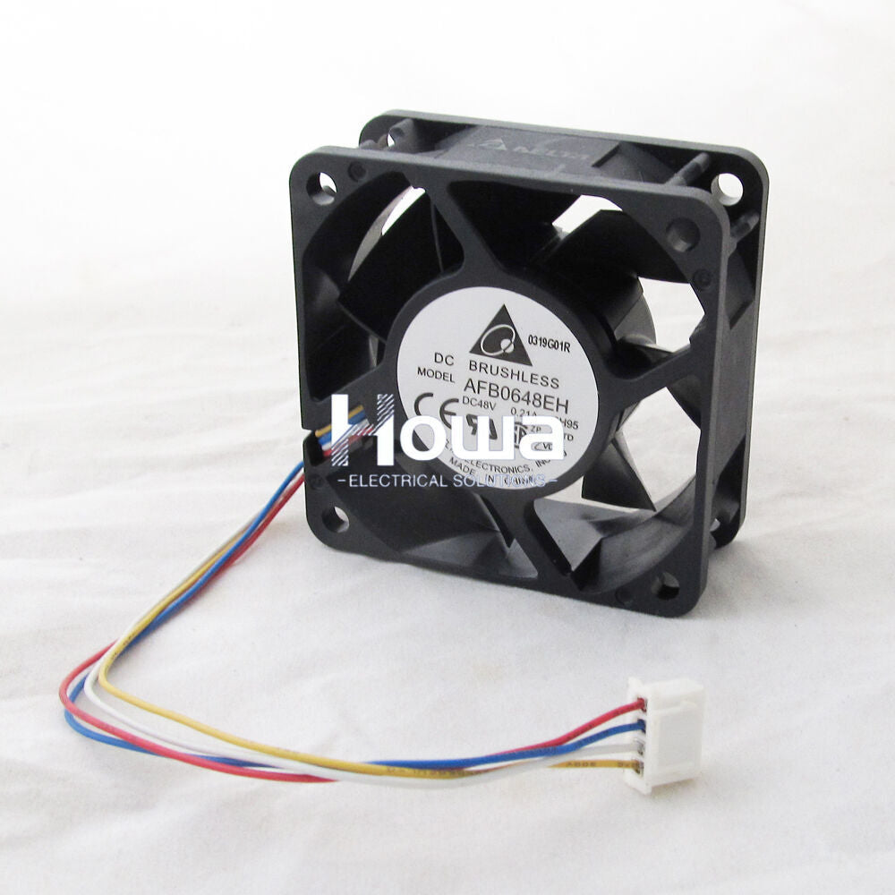 1pc Delta DC Cooling Fan AFB0648EH 6H95 60x60x25mm 6025 48V 0.21A 4pin Connector