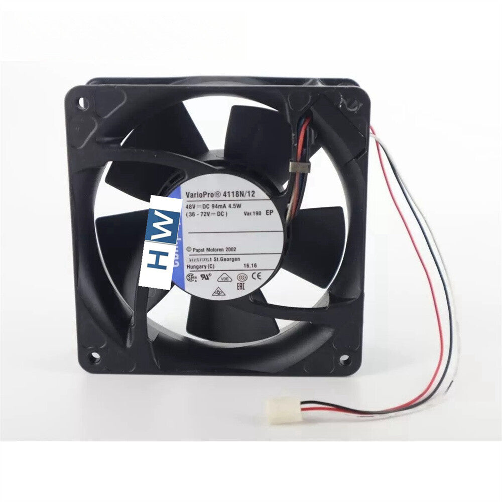 1/piece 4118N/12 3-wire 12038 12CM 94mA 48V 4.5W 12CM Inverter Cabinet Fan