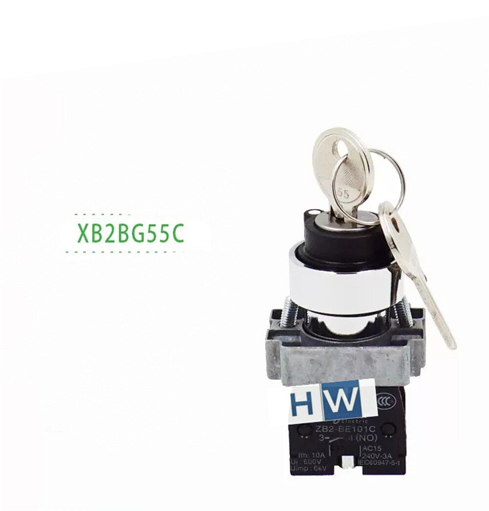 1/Piece  Key Selection Switch XB2BG55C XB2-BG55C 3-gear Self-locking 1NO+1NC