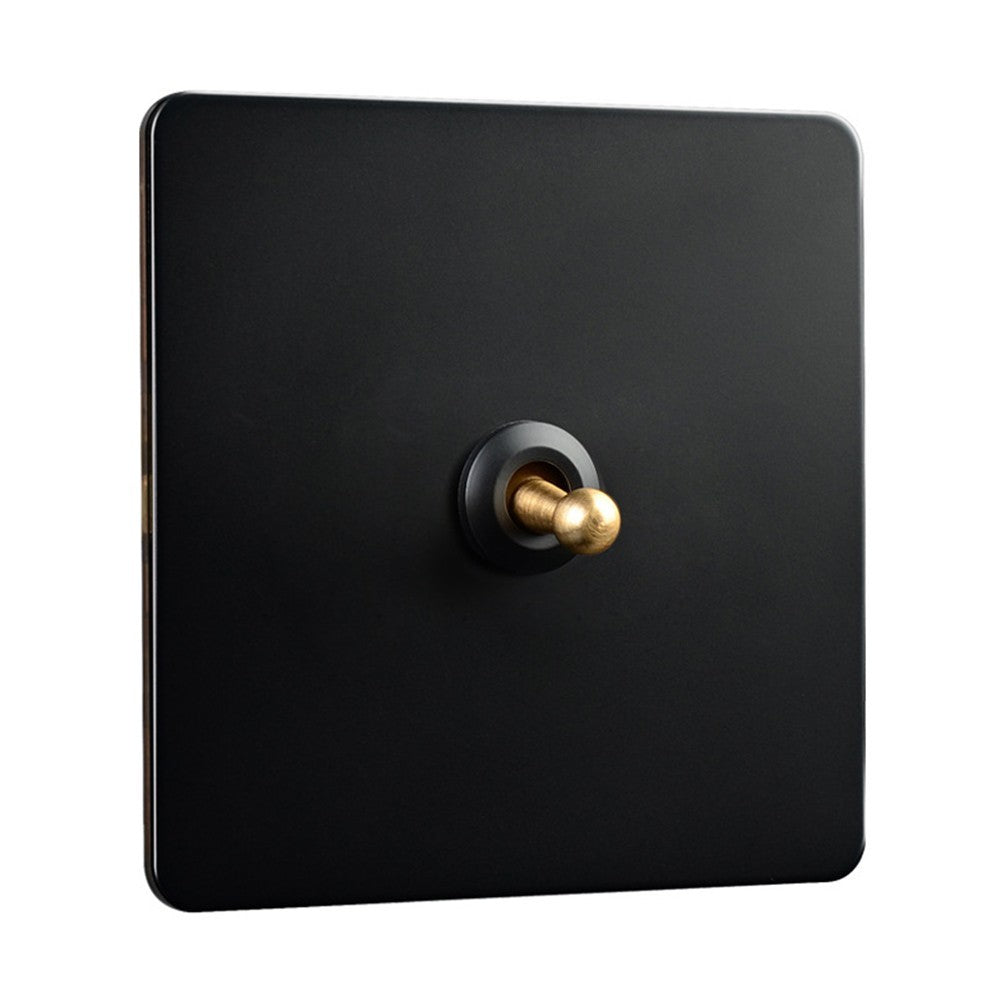 Functional Wall  for TOGGLE Light Switch with Brass Lever and Stainless Steel