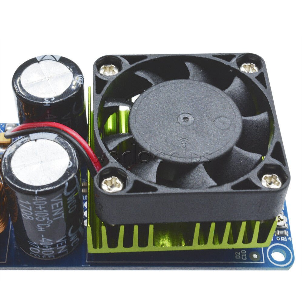 500W IRS2092S Mono Channel Class D Digital Amplifier Board HiFi Power Amp w/ FAN