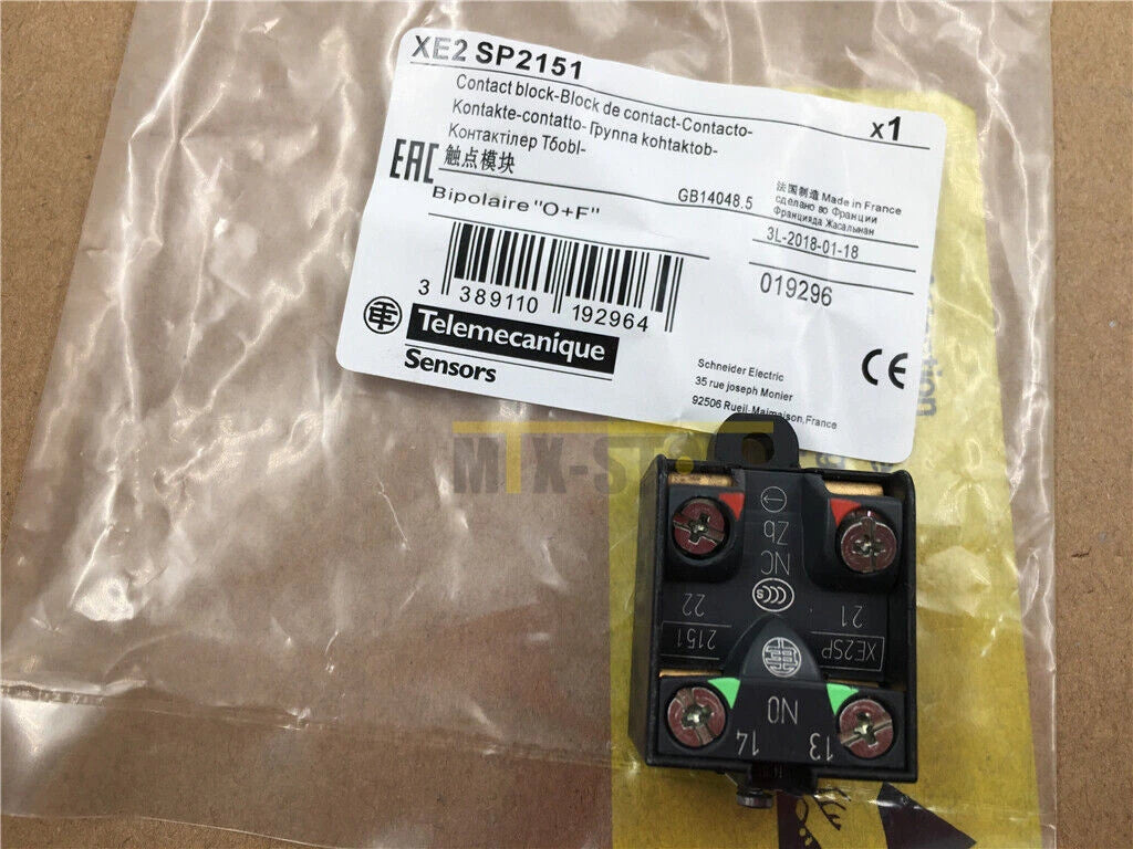 1pc Tele XE2SP2151 LIMIT SWITCH CONTACT BLOCK 1NC+1NO SNAP ACTION SC