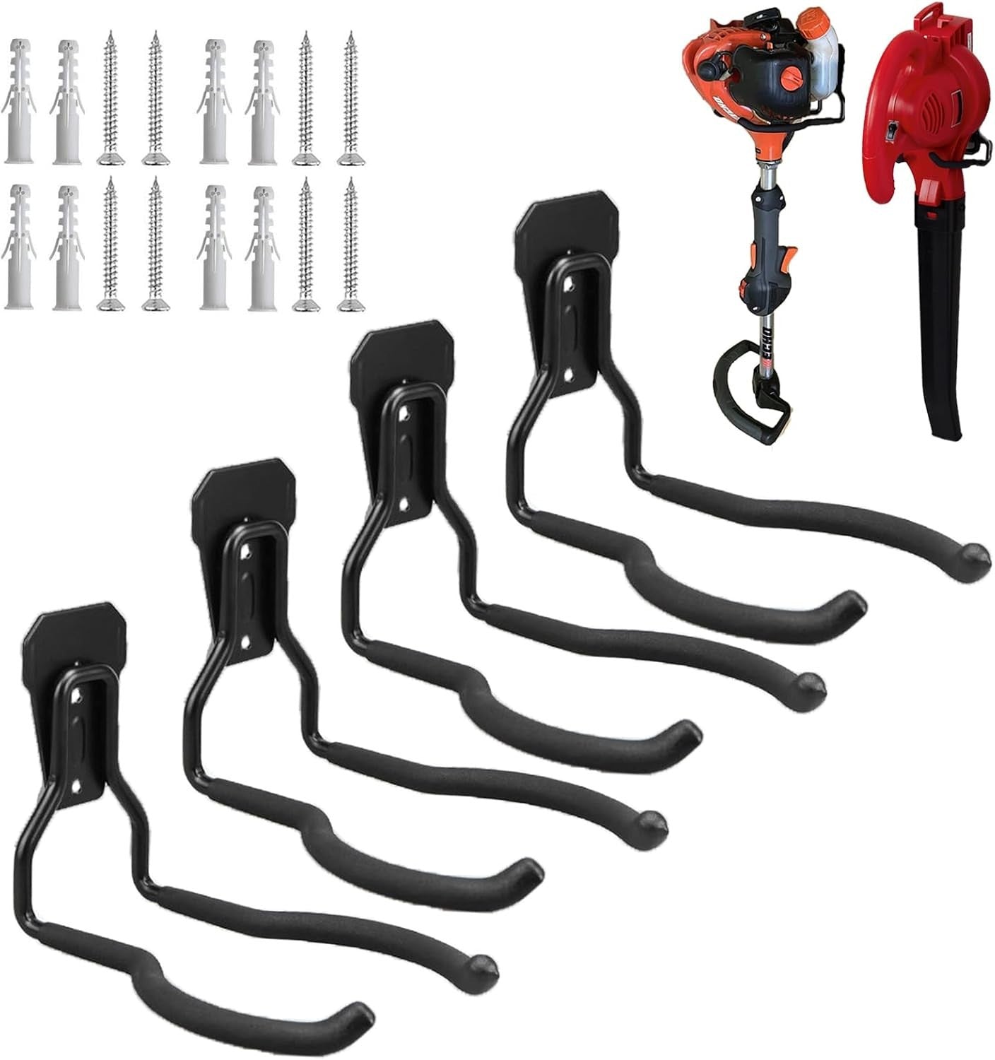 Garden Power Tool Hanger, Garage Wall Hooks, Weedeater Rack, String Trimmer Hang