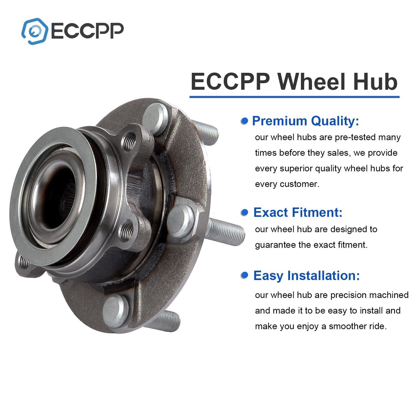1P Wheel Hub Bearing Front For Nissan Rogue 2008-2013 Sentra SE-R 2007-2012 2.5L