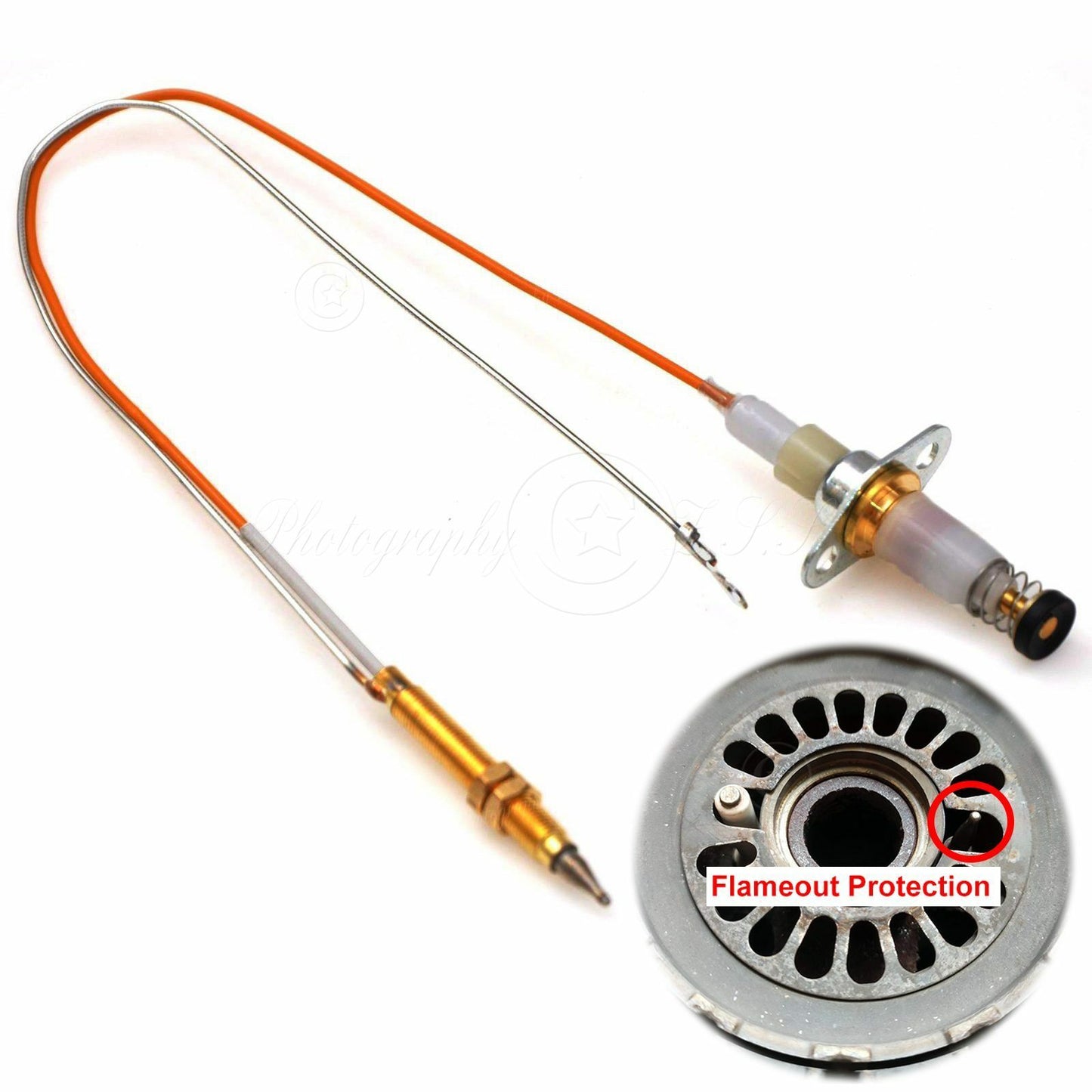 Gas Stove Safety Solenoid Valve Probe+Thermocouple Flameout Protector Repair Kit