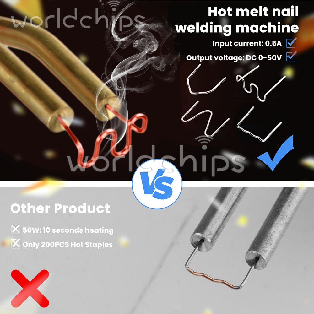 Hot Stapler Car Bumper Fender Fairing Welder Gun Plastic Repair Kit 600 Staples