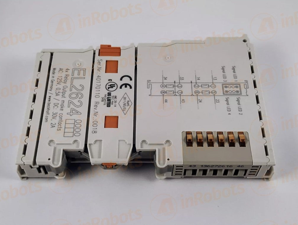 1PC  Beckhoff EL2624 EtherCAT 4-Channel Relay Output module - Free Shipping