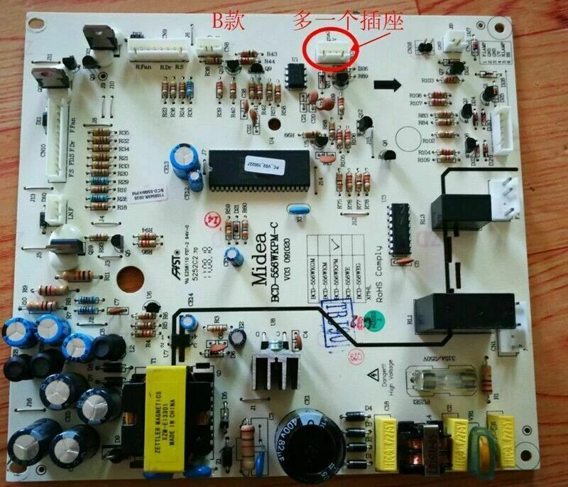 1PCS for Midea BCD-556WKM-C BCD-556WKPM  refrigerator computer board