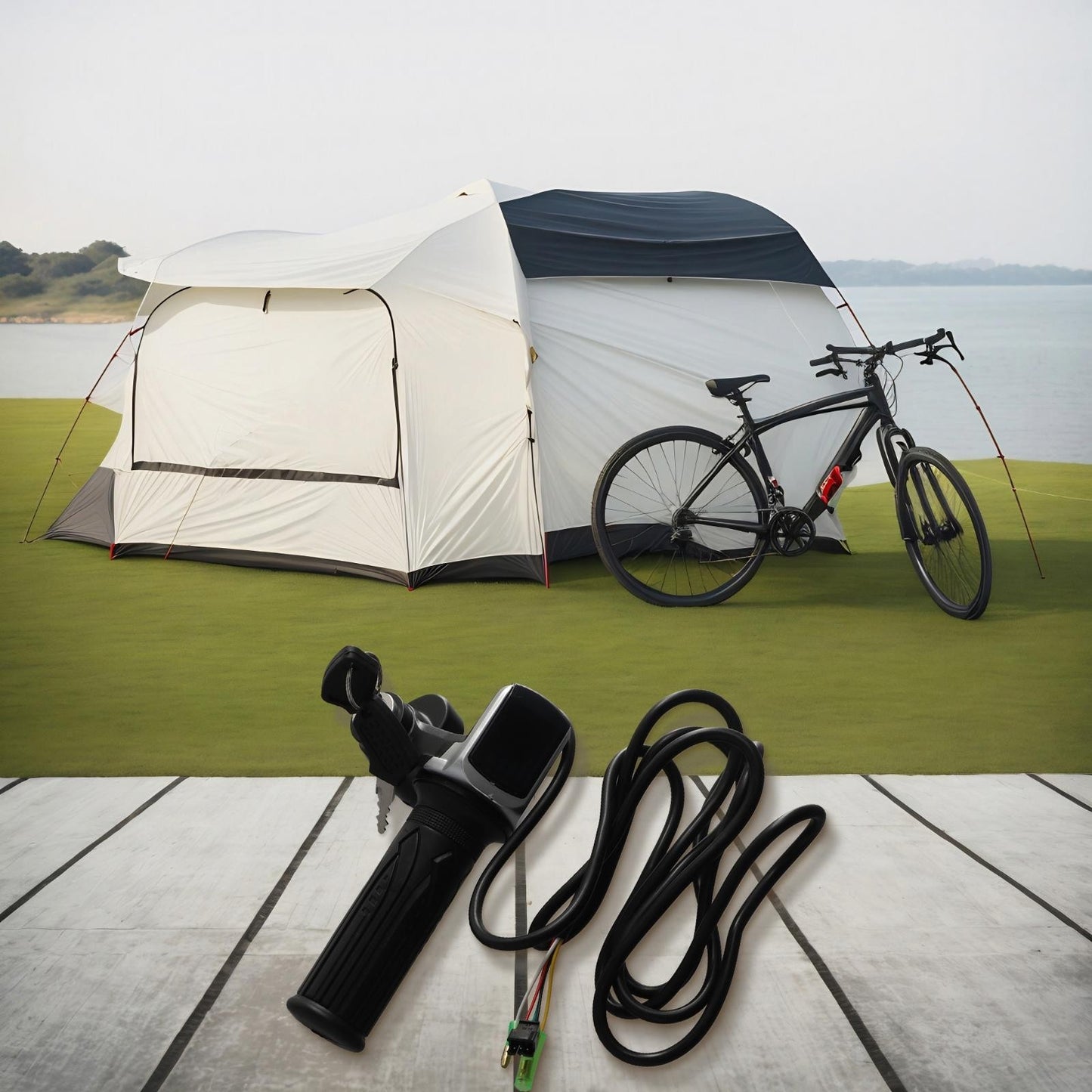 60V 48V 36V EBike/Electric Scooter Throttle Grip Handlebar LED Digital Meter