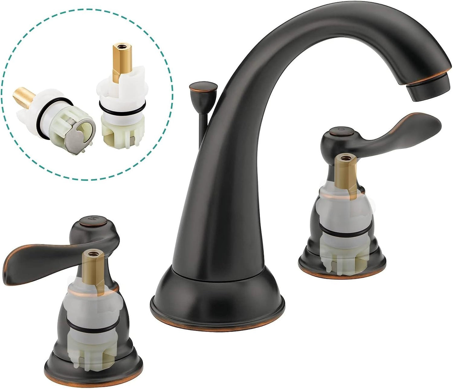 RP25513 Faucet Stem Assembly Replacement Kit for Two Handle Faucet Repair Kit wi
