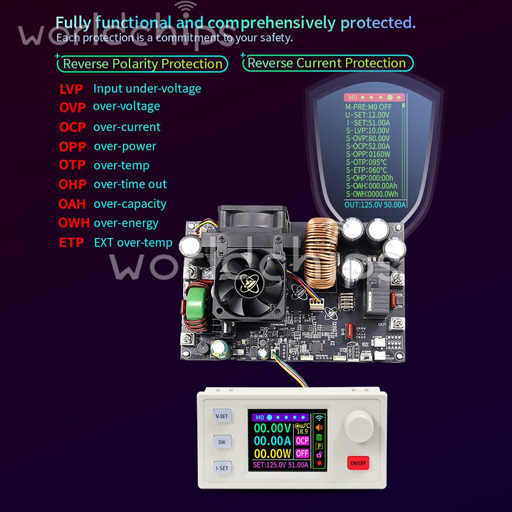XY12550S CNC DC Adjustable Buck Power Supply Module Constant Voltage Current 50A