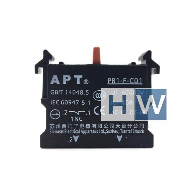 20Pcs/BOX SIE-MENS APT Button PB1S Auxiliary Contact PB1-F-C01 1NC