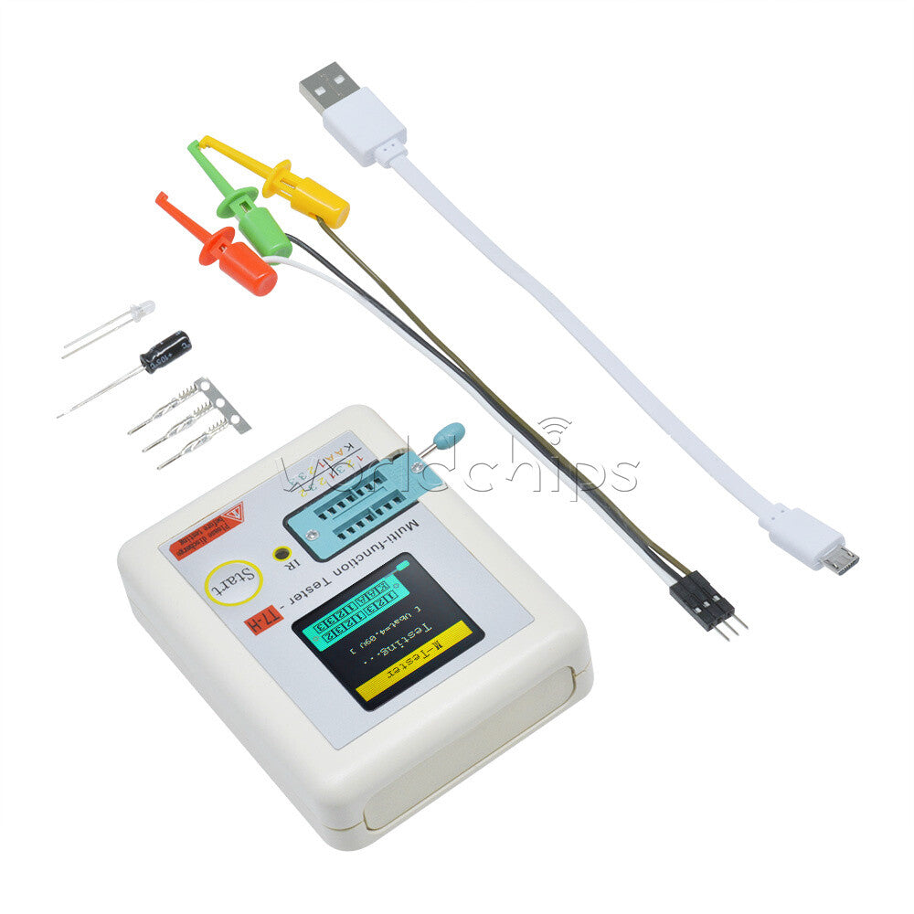 C-T7-H high precision transistor tester 1.8 inches Capacitance Meter + Cable Kit