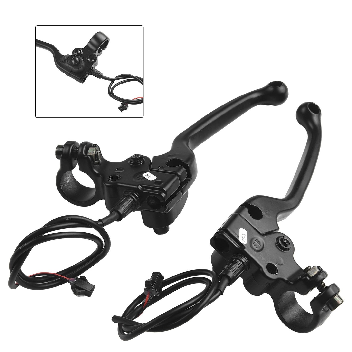 High Quality Bike Brake Levers Mechanical Black E-bike With Parking Button