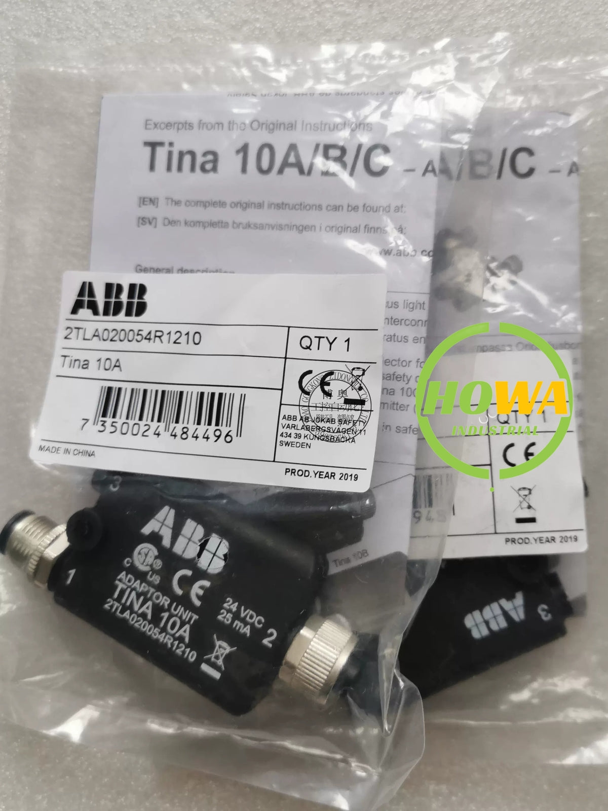 1/piece ABB Mechanical Safety Product Security Adapter Tina 10A 2TLA020054R1210