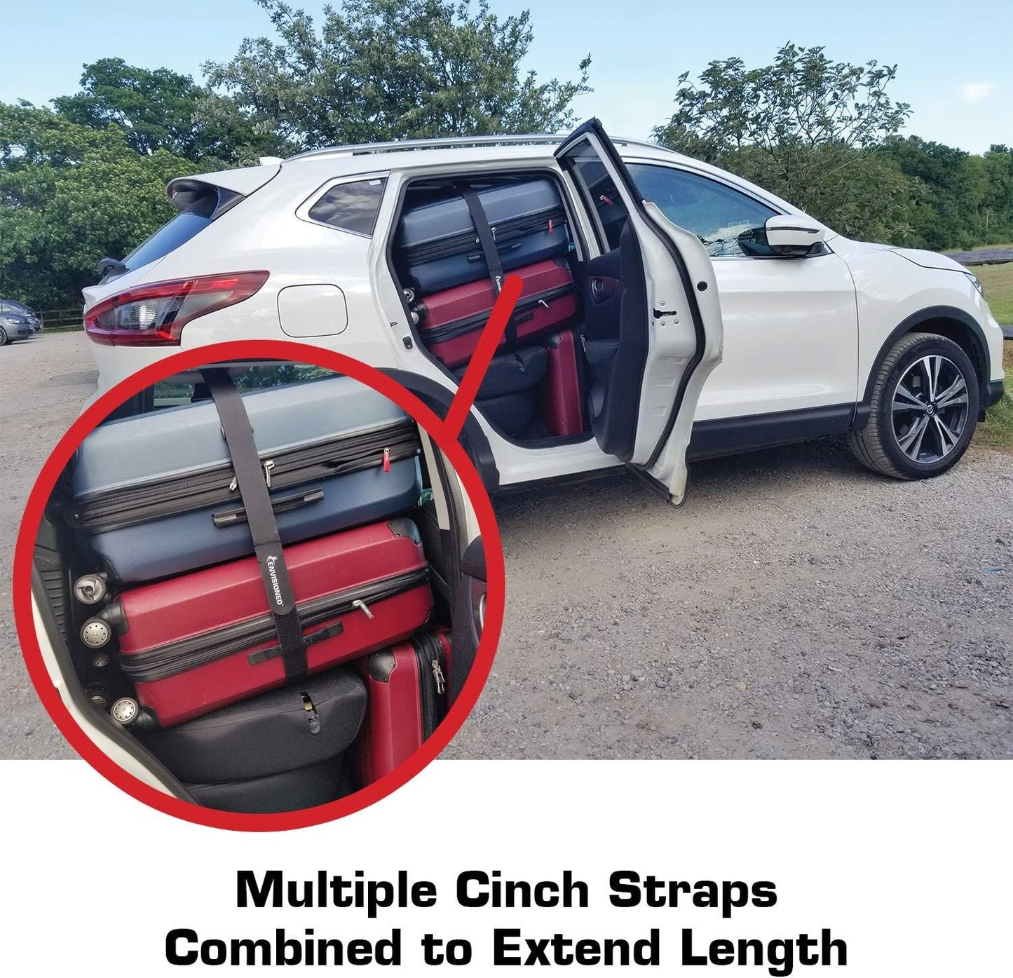 Reusable Cinch Straps 2" X 40" - 6 Pack, Multipurpose Strong Gripping, Quality H