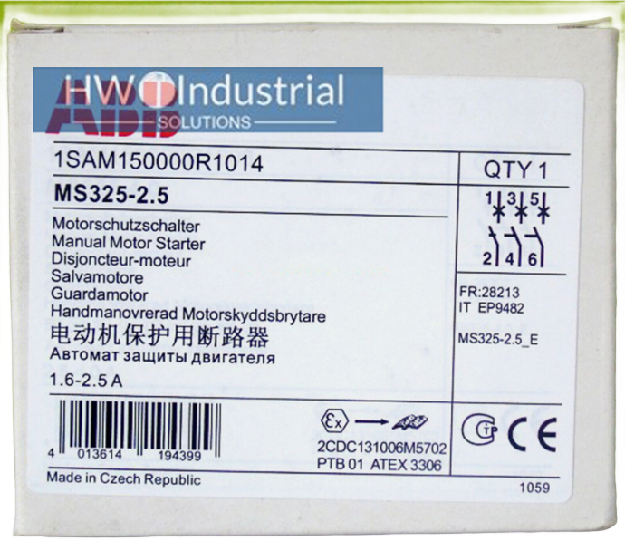 1pc  Motor Protection MS325-2.5 MS325-4 MS325-6.3 MS325-9 MS325-12 MS325-12.5