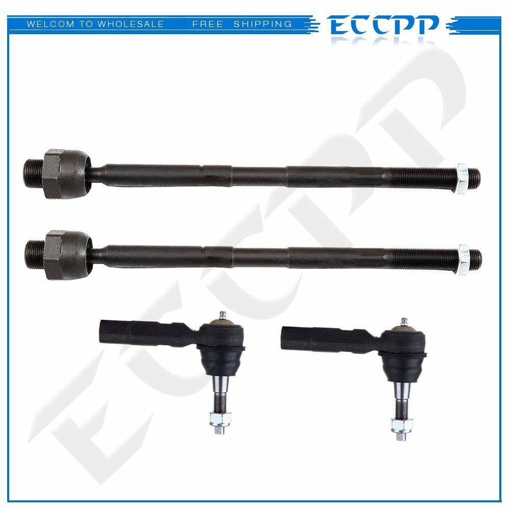 4 Pcs Front Inner and Outer Tie Rod End Set for 02-05 Dodge Ram 1500 2WD RWD