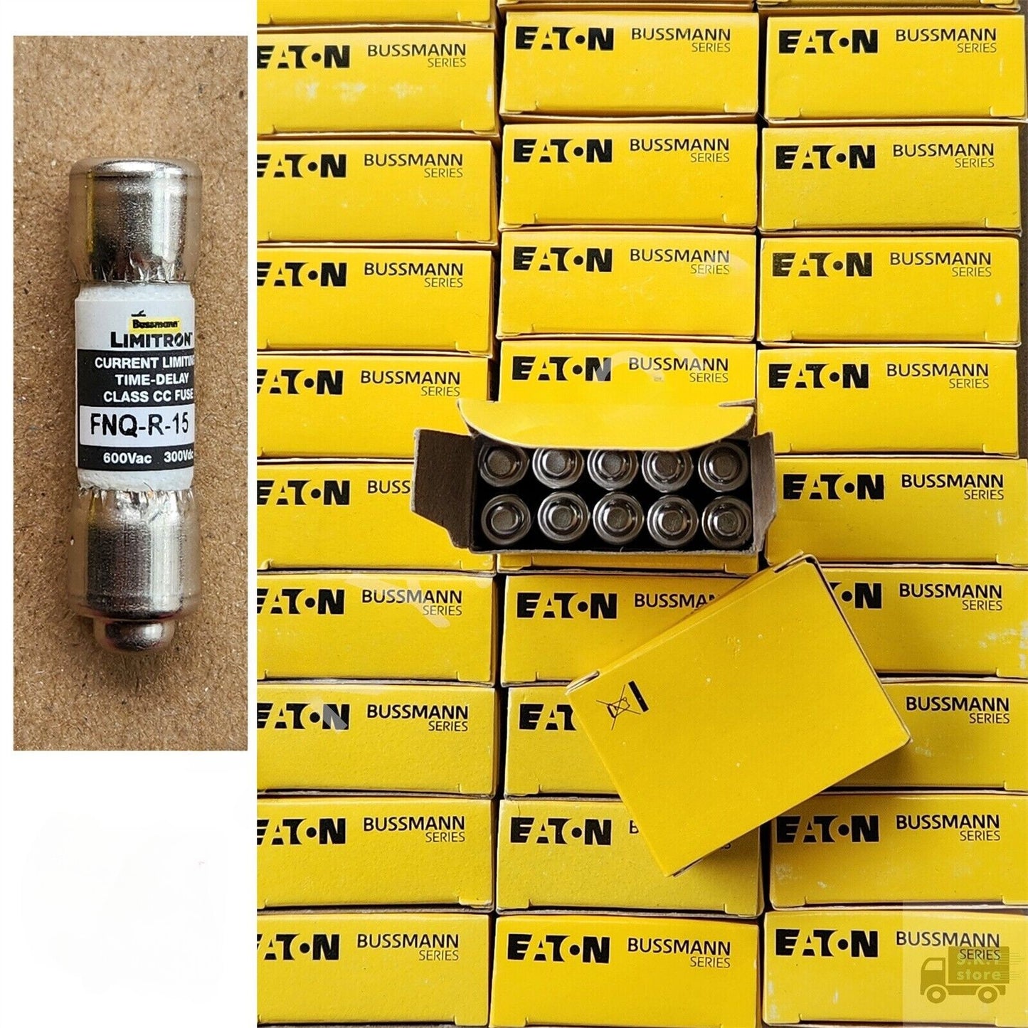 10pcs For Bussmann FNQ-R-15 Fuse, Class CC 600Vac