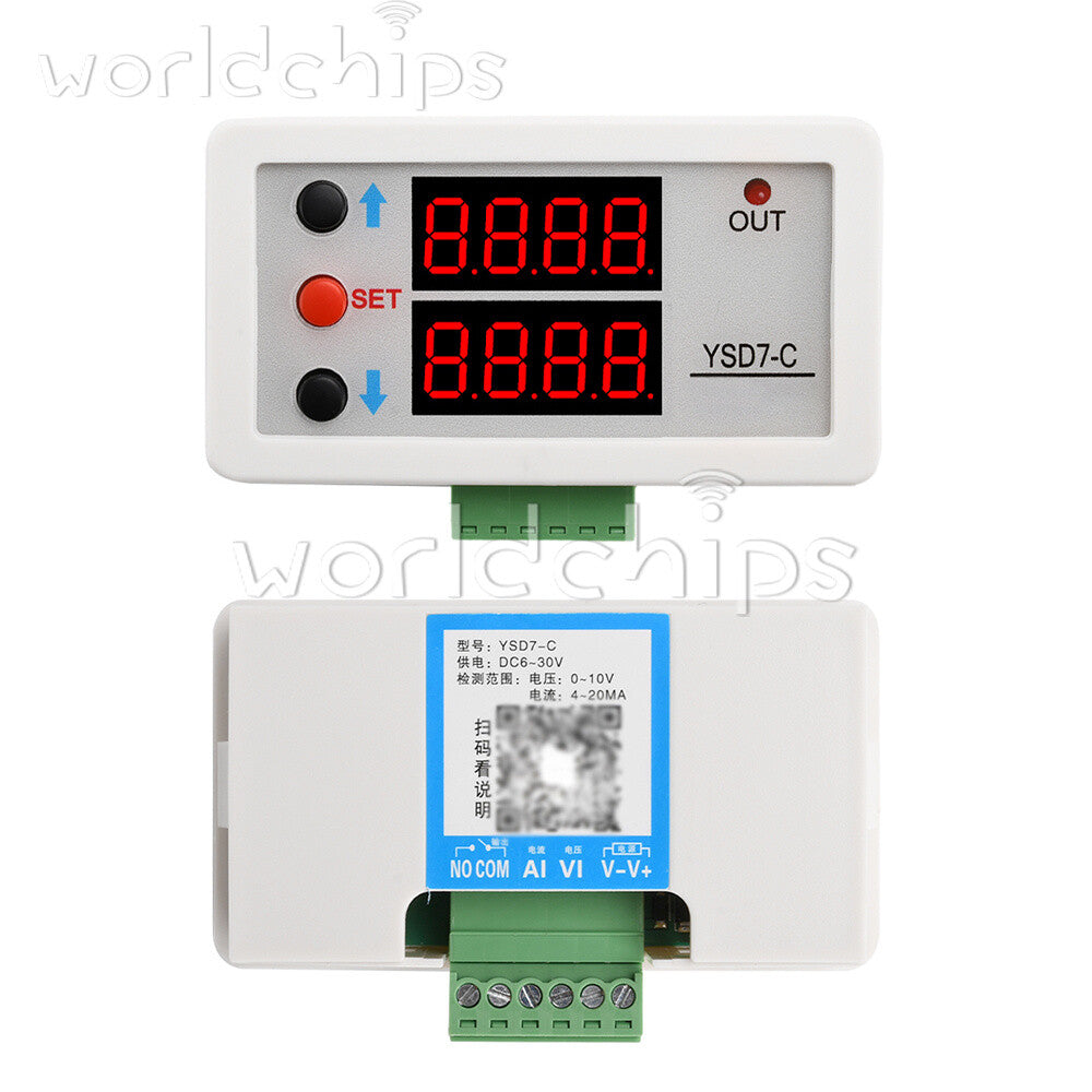 DC0-10V 0-20mA Voltage Current Signal LCD Digital Meter Analog Input Embedded