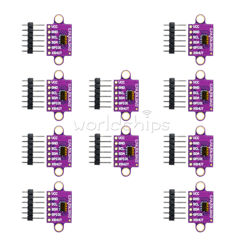10PCS GY-VL53L0XV2 VL53L0X Time-of-Flight Distance Sensor Breakout Module