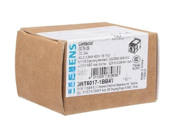1Pc  SIE-MENS Low-voltage Contactor 3RT6017-1BB41 DC24V