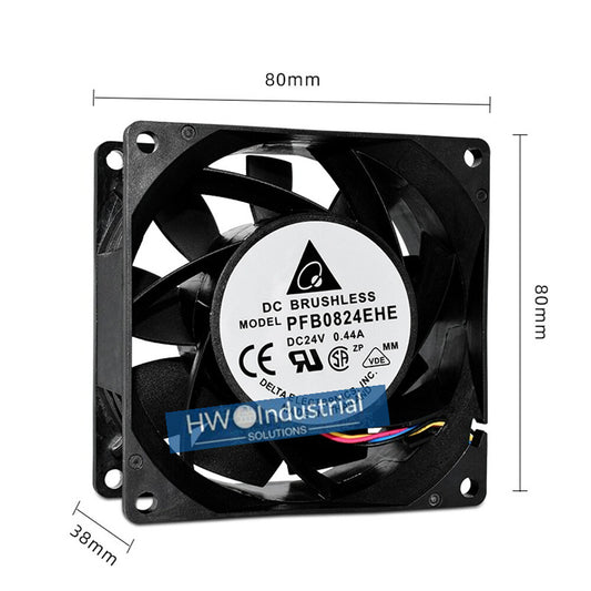 1/piece PFB0824EHE Delta 4-wire 8038 24V 0.44A Dual Ball PWM Speed Cooling Fan