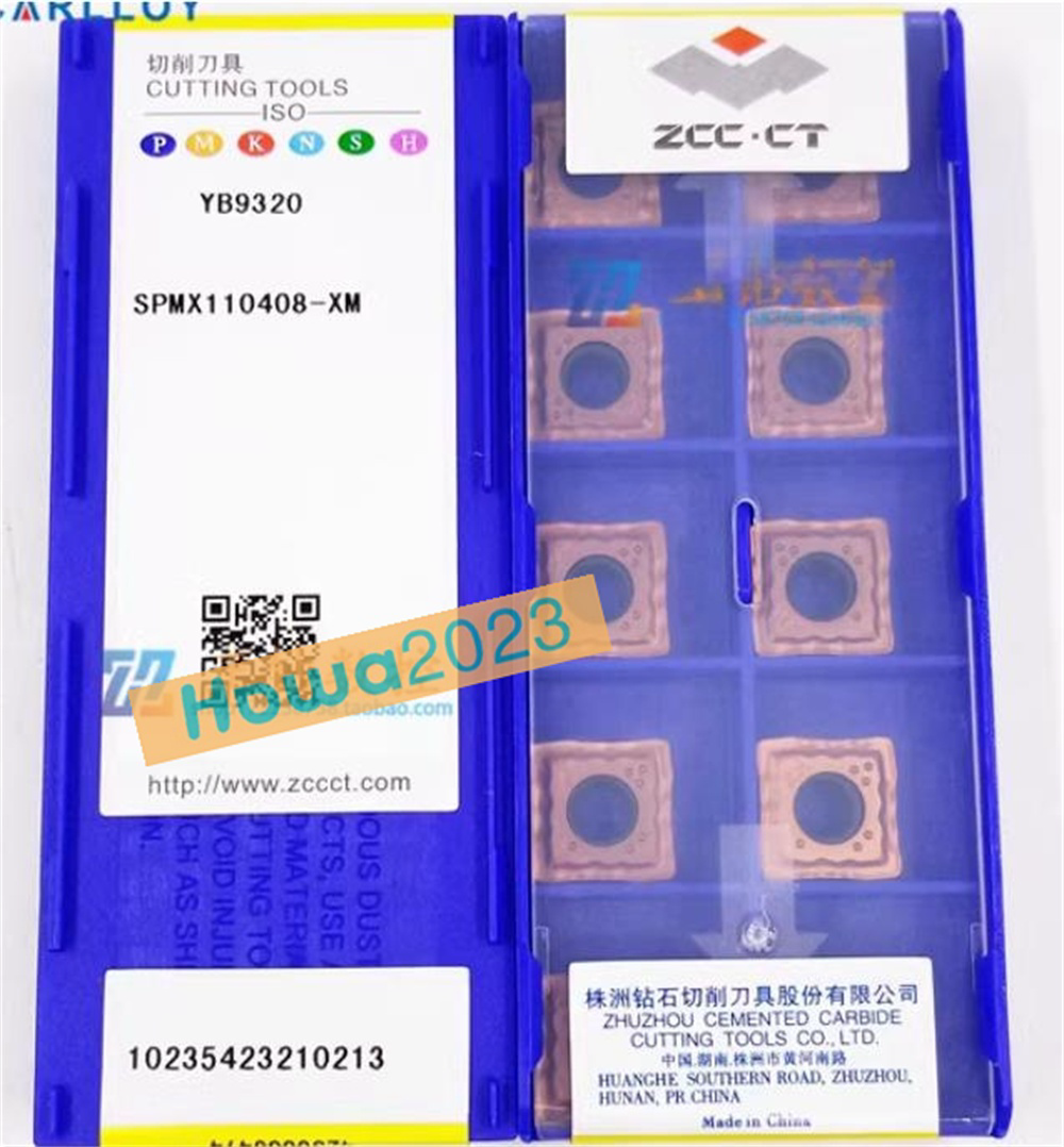 10Pcs/box ZCC.CT SPMX110408-XM YB9320 CNC Carbide Inserts Turning Blade