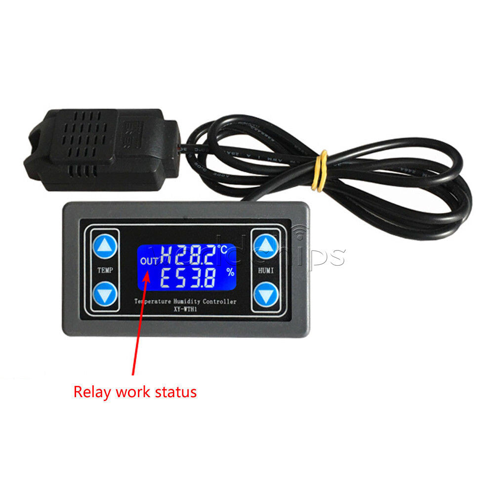 DC 6V-30V 10A Thermostat Temperature Humidity Controller SHT20 Sensor Module