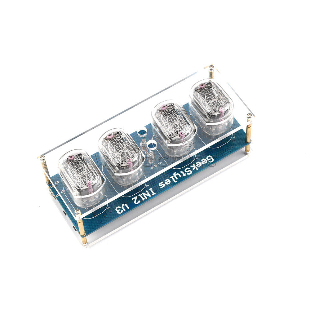 Micro USB Tube Glow Nixie Tube Clock DIY Kit for IN14/ IN12 IN-12 QS30 PCBA RGB