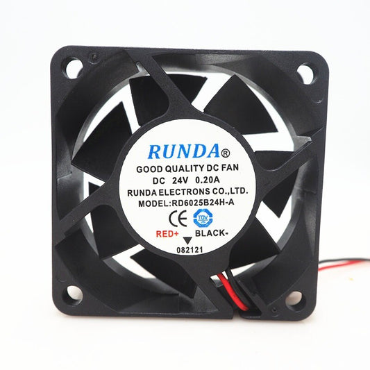 RUNDA RD6025B24H-A 24V 0.20A 60 * 60 * 25mm 6cm Inverter Cooling Fan