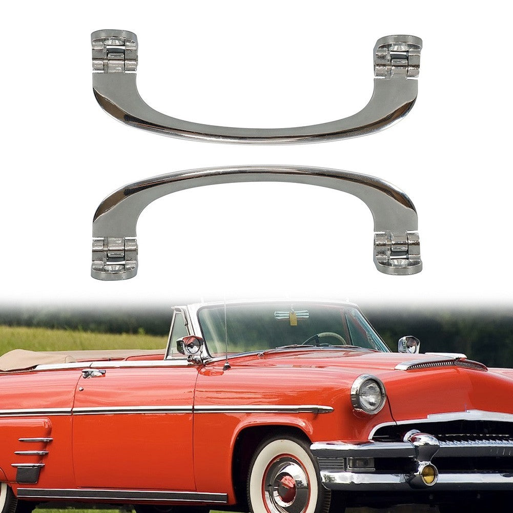 For Classic Cars Chrome Interior Door Pull Handle Pair for Door Card Adaption