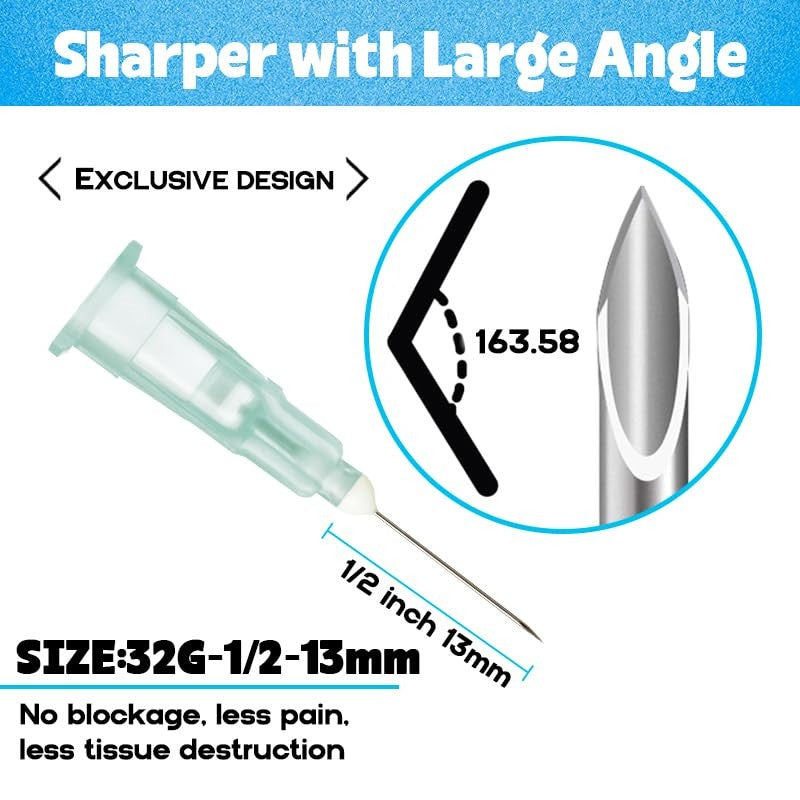 32 Gauge 1/2 Inch Luer Lock Dispensing Accessories, Individually Packaged, 100Pa