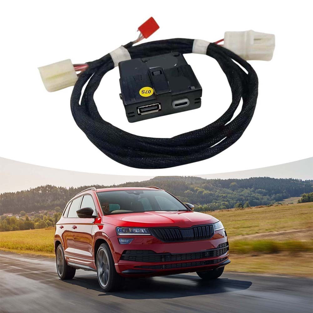 Reliable Replacement Rear Seat USB Connector for Skoda Cars 5QD035726L Model