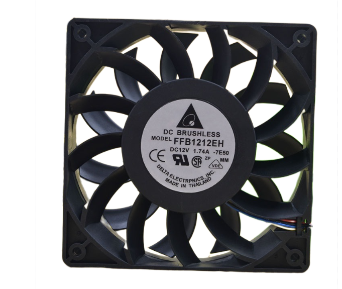 Delta Electronics FFB1212EH High Airflow Fan 120x120x25mm 12VDC RPM Sensor 2 Pin