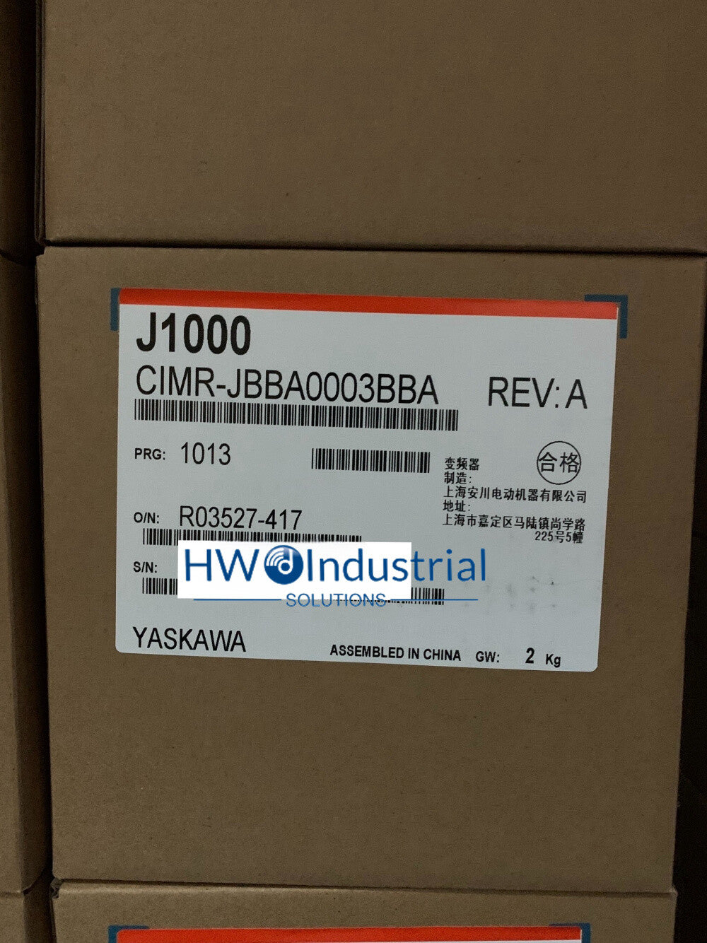 1PC  Yaskawa Inverter CIMR-JBBA0003BBA Single-phase 220V 0.75KW/0.4KW