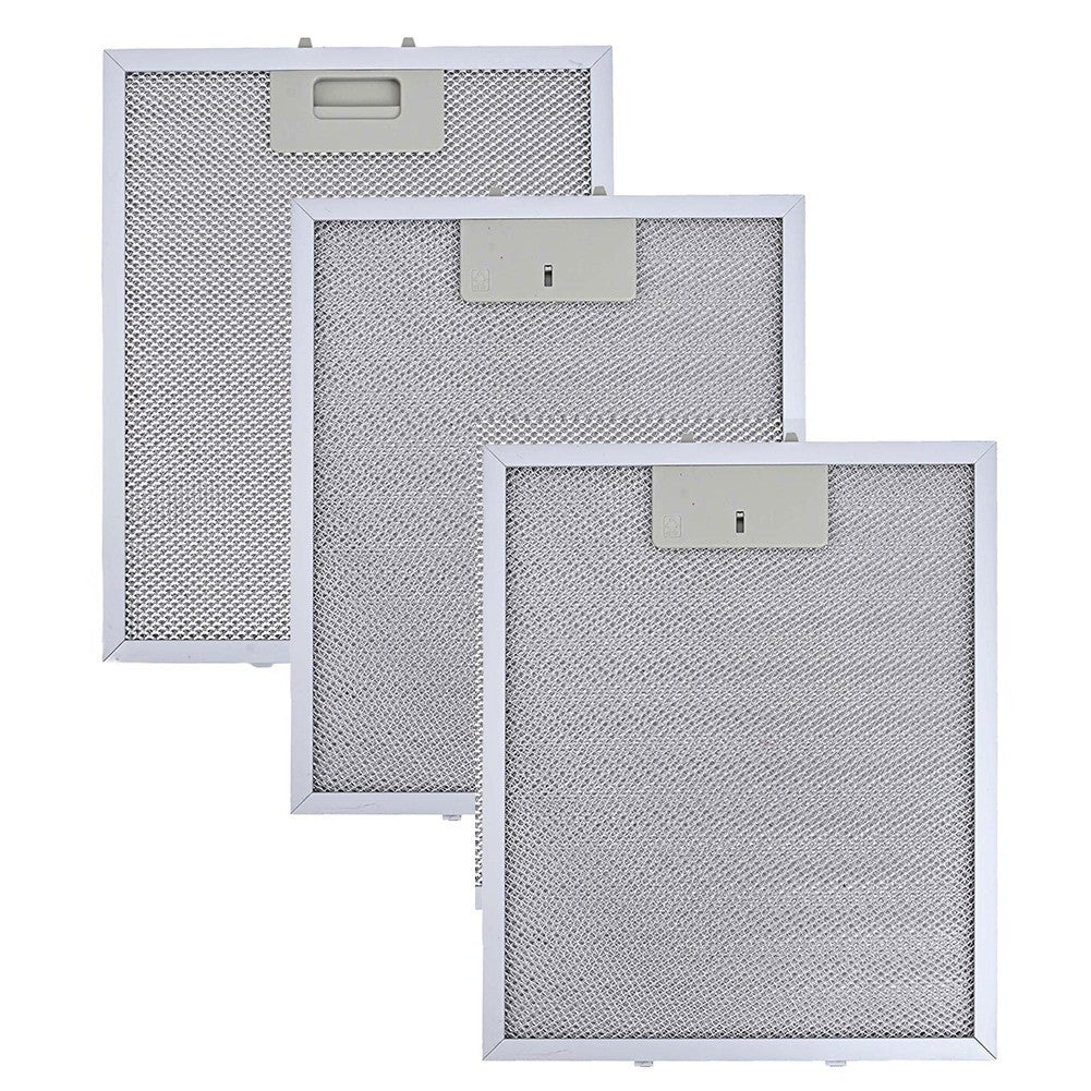 Aluminum Filter Set 3PCS for RANGEMASTER Range Hood 300x250mm Metal Silver