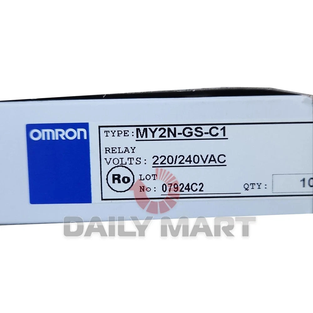 10PCS/ OMRON MY2N-GS-C1 Intermediate Relay 5A 24VDC 8Pin 2NO+2NC