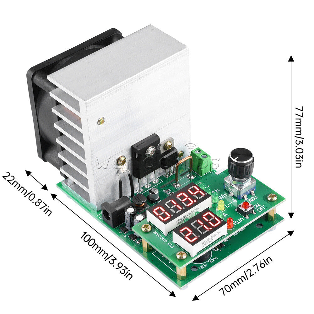 60W 110W Constant Current Electronic Load Discharge Battery Capacity Tester 30V
