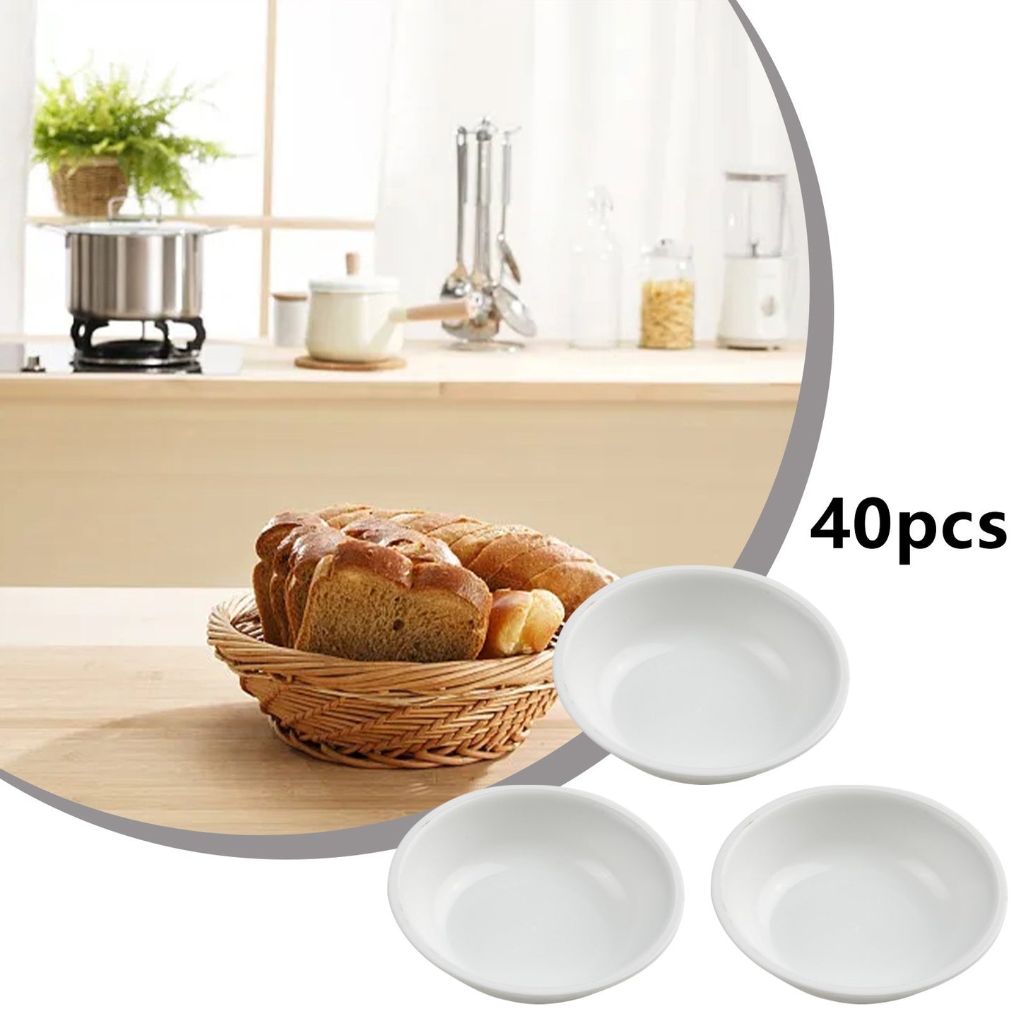 40Pcs Sauce Dishes Food Dipping Seasoning Dish Bowls For Restaurant Buffet