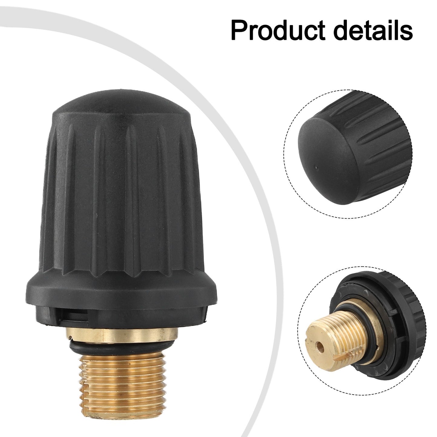 Steam Cleaning Accessory Safety Valve Cap Black O-Ring For Karcher Models