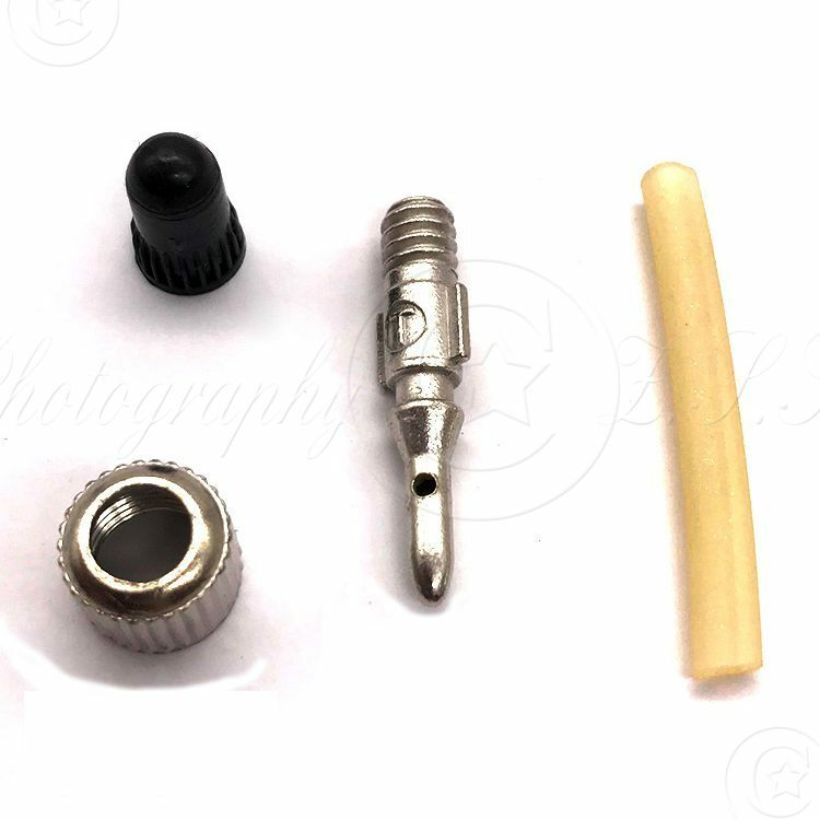 4x English Dunlop Woods Valve Core +Rubber Tube +Caps for Bike Inner Tube Repair