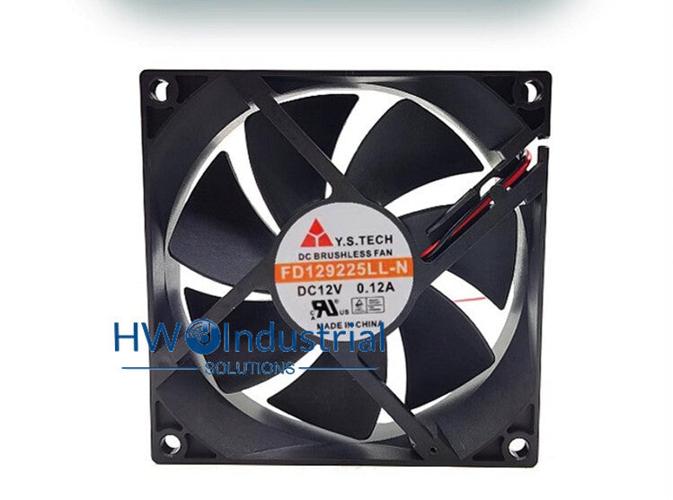 1PC FD129225LL-N 12V 0.12A 9CM Y.STECH Server Chassis Fan Size 90*90*25mm