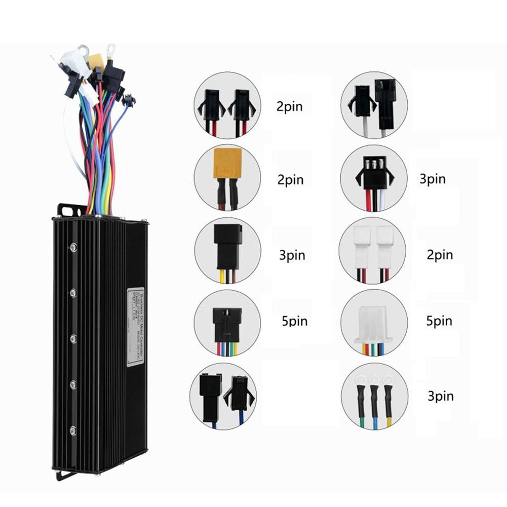 Electric Bike 1500W Brushless Controller with LCD Display for 36V 48V Scooter